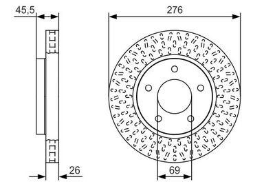 Brake Disc BOSCH 0 986 479 U40