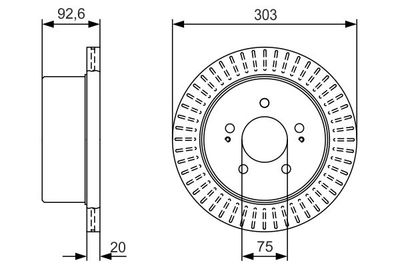 Brake Disc BOSCH 0 986 479 V26