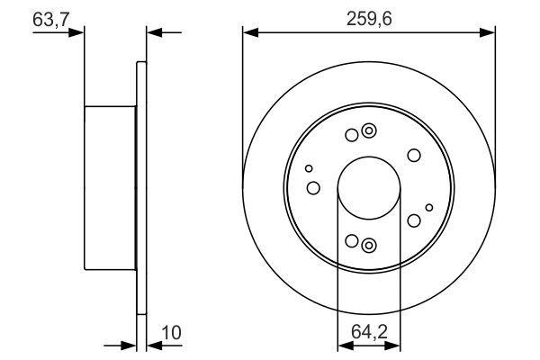 BOSCH 0 986 479 V39 Brake Disc