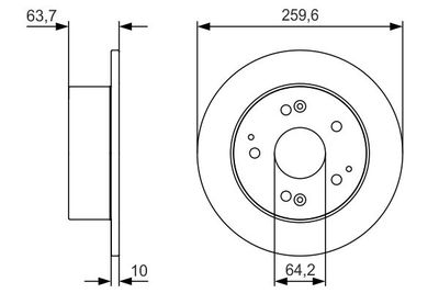 Brake Disc BOSCH 0 986 479 V39