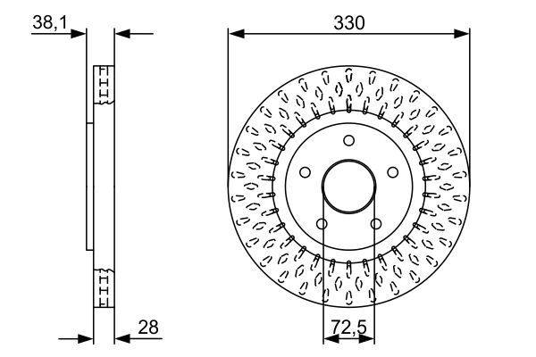 BOSCH 0 986 479 V85 Brake Disc