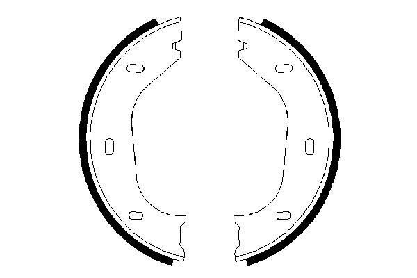 BOSCH 0 986 487 202 Brake Shoe Set, parking brake