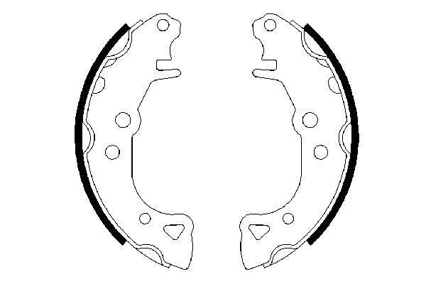 BOSCH 0 986 487 252 Brake Shoe Set