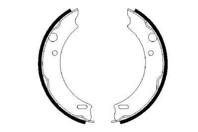 Brake Shoe Set, parking brake BOSCH 0 986 487 412