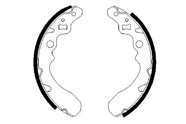 BOSCH 0 986 487 504 Brake Shoe Set