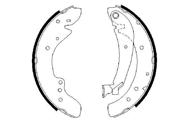 BOSCH 0 986 487 521 Brake Shoe Set
