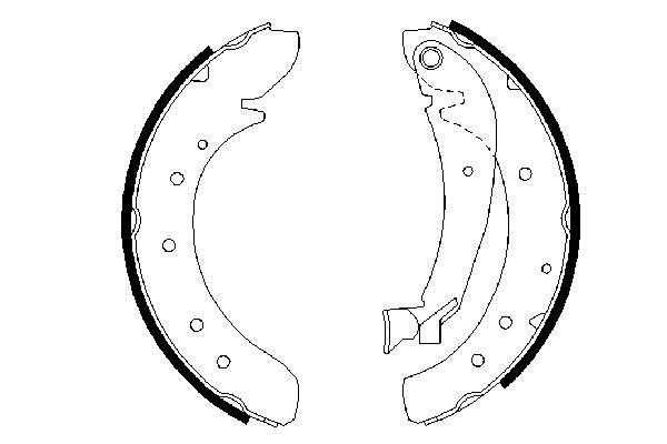 BOSCH 0 986 487 522 Brake Shoe Set