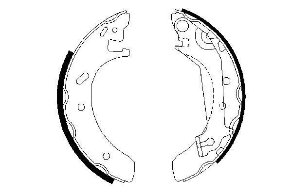 BOSCH 0 986 487 523 Brake Shoe Set
