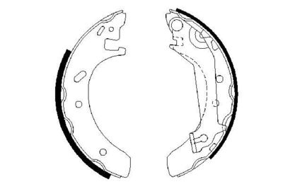 Brake Shoe Set BOSCH 0 986 487 523