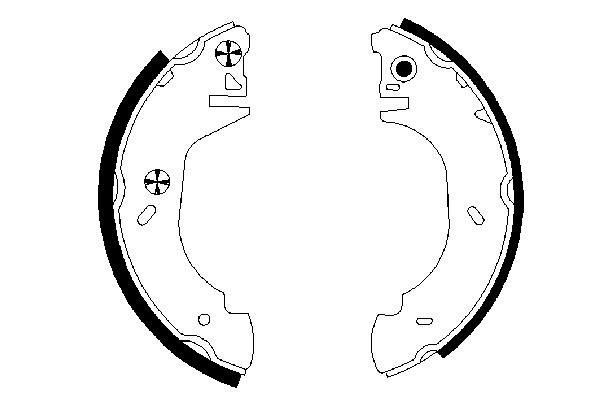 BOSCH 0 986 487 524 Brake Shoe Set