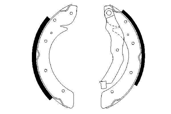 BOSCH 0 986 487 528 Brake Shoe Set