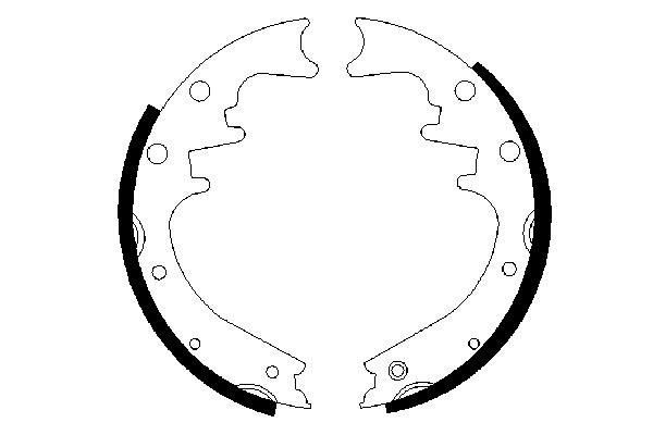 BOSCH 0 986 487 529 Brake Shoe Set