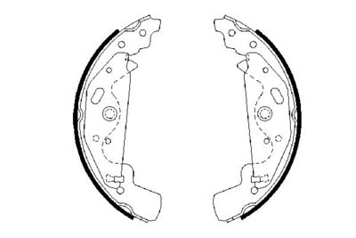 Brake Shoe Set BOSCH 0 986 487 643