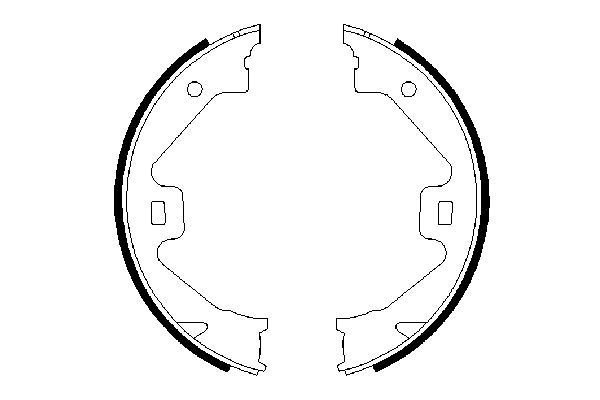 BOSCH 0 986 487 650 Brake Shoe Set, parking brake