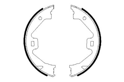 Brake Shoe Set, parking brake BOSCH 0 986 487 650