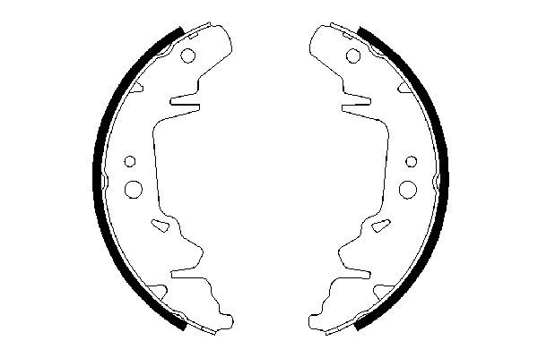 BOSCH 0 986 487 659 Brake Shoe Set