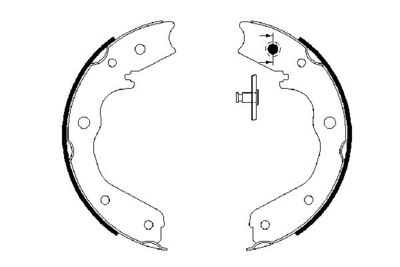 Brake Shoe Set, parking brake BOSCH 0 986 487 671