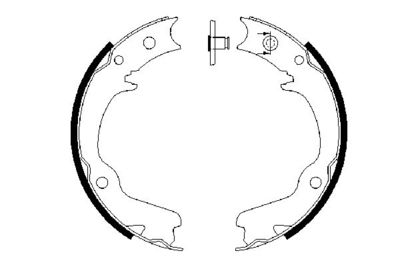 Brake Shoe Set, parking brake BOSCH 0 986 487 681