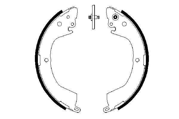 BOSCH 0 986 487 684 Brake Shoe Set