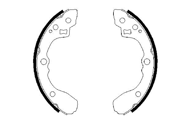 BOSCH 0 986 487 687 Brake Shoe Set