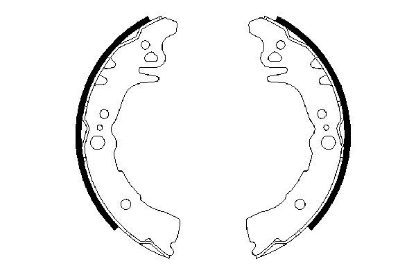 BOSCH 0 986 487 689 Brake Shoe Set