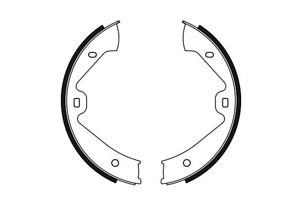 BOSCH 0 986 487 755 Brake Shoe Set, parking brake