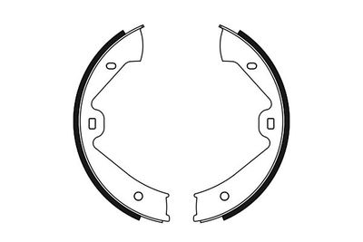 Brake Shoe Set, parking brake BOSCH 0 986 487 755