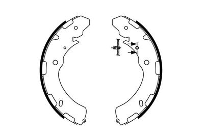 Brake Shoe Set BOSCH 0 986 487 758