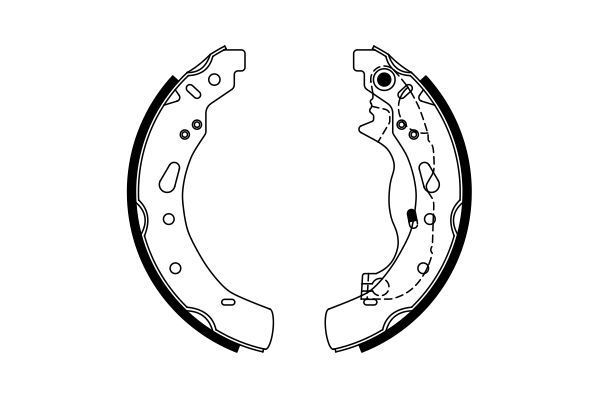 BOSCH 0 986 487 767 Brake Shoe Set
