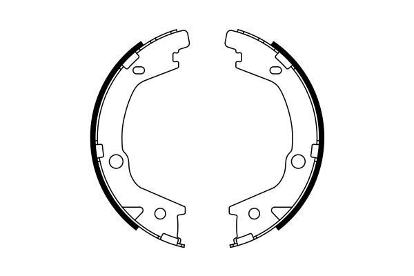 BOSCH 0 986 487 770 Brake Shoe Set, parking brake