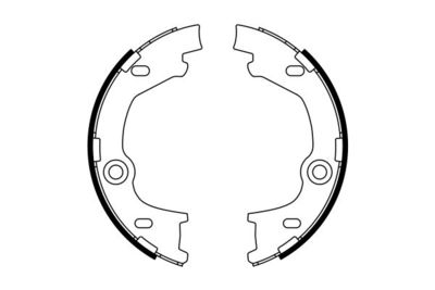 Brake Shoe Set, parking brake BOSCH 0 986 487 777