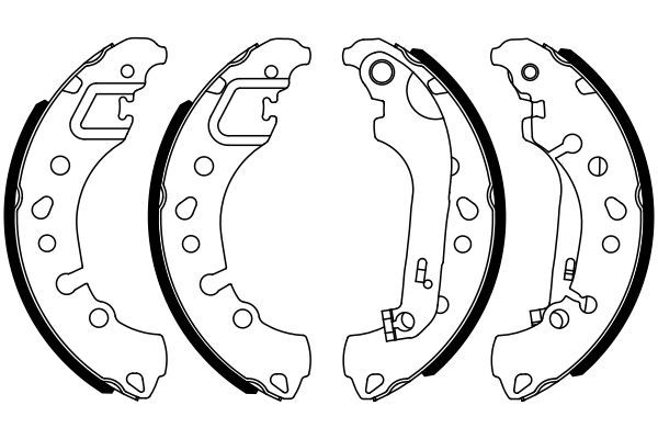 BOSCH 0 986 487 961 Brake Shoe Set