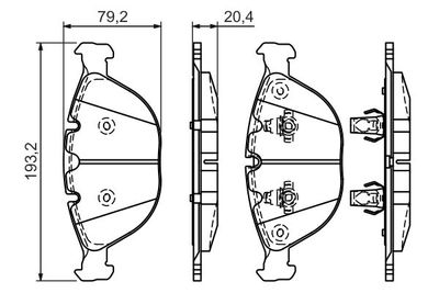 Brake Pad Set, disc brake BOSCH 0 986 494 217