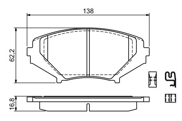 BOSCH 0 986 494 220 Brake Pad Set, disc brake
