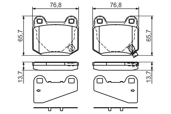 BOSCH 0 986 494 229 Brake Pad Set, disc brake