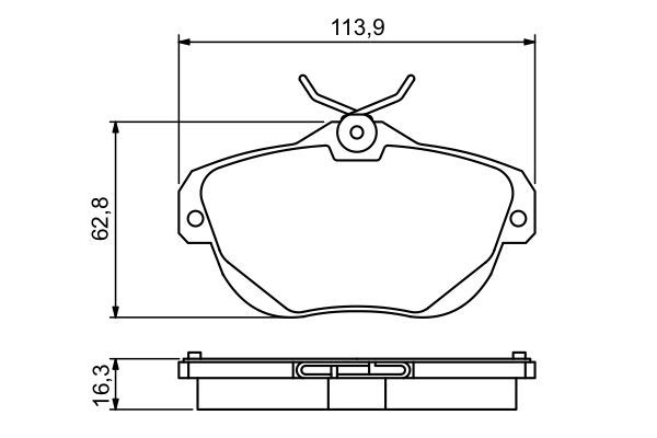 BOSCH 0 986 494 243 Brake Pad Set, disc brake