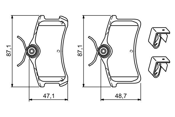 BOSCH 0 986 494 274 Brake Pad Set, disc brake