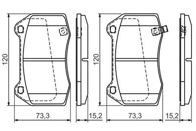 Brake Pad Set, disc brake BOSCH 0 986 494 310