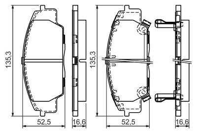 Brake Pad Set, disc brake BOSCH 0 986 494 311