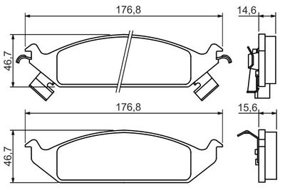 Brake Pad Set, disc brake BOSCH 0 986 494 313