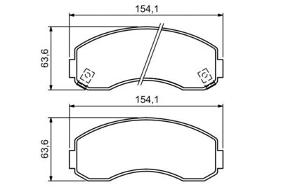 Brake Pad Set, disc brake BOSCH 0 986 494 314