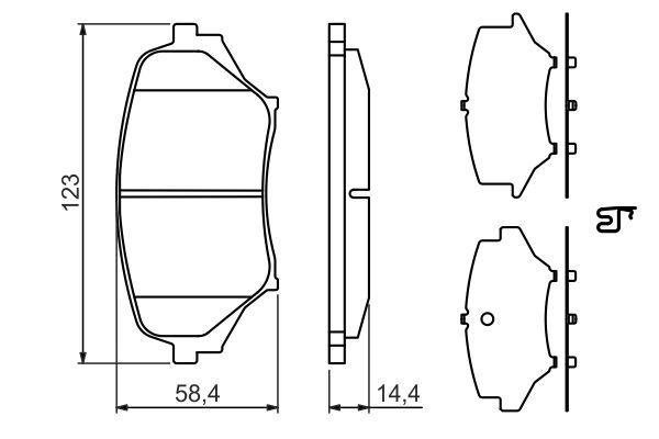 BOSCH 0 986 494 322 Brake Pad Set, disc brake