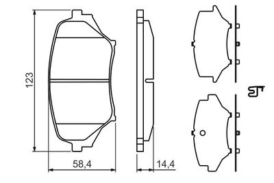 Brake Pad Set, disc brake BOSCH 0 986 494 322