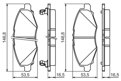 Brake Pad Set, disc brake BOSCH 0 986 494 326