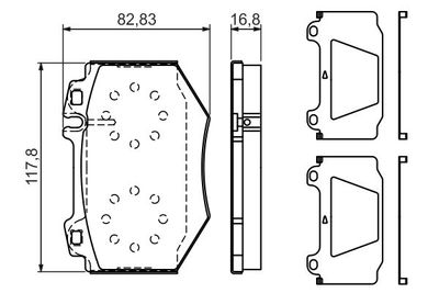Brake Pad Set, disc brake BOSCH 0 986 494 352