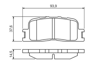 Brake Pad Set, disc brake BOSCH 0 986 494 359