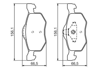 Brake Pad Set, disc brake BOSCH 0 986 494 361