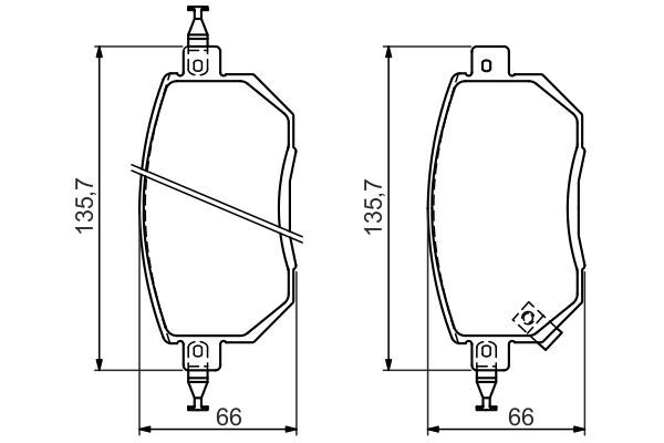BOSCH 0 986 494 366 Brake Pad Set, disc brake