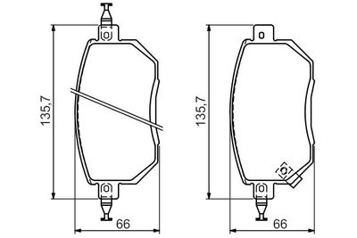 Brake Pad Set, disc brake BOSCH 0 986 494 366