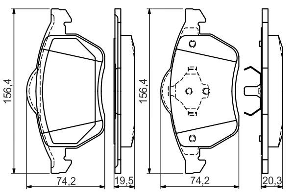 BOSCH 0 986 494 390 Brake Pad Set, disc brake